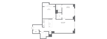 1 Bed+1Flex/2 Bath-A3C