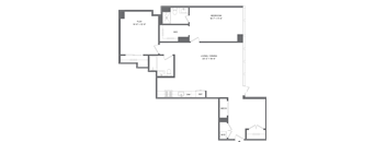 1 Bed+1Flex/2 Bath-A3G