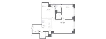1 Bed+1Flex/2 Bath-A3H