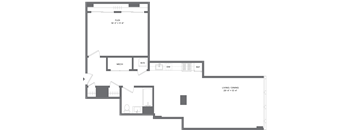 Studio+1Flex/1 Bath-S2B
