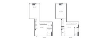 Studio+1Flex/2 Bath Loft Duplex-S3A