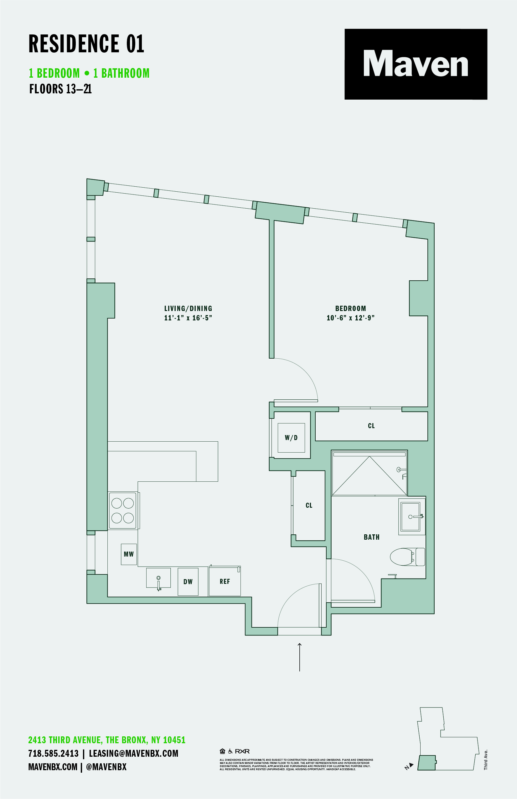 1 Bed/1 Bath-A4