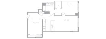 1 Bed+1Flex/1 Bath-A2A