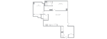 1 Bed+1Flex/2 Bath-A3G
