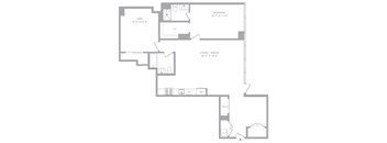 1 Bed/2 Bath Den-T1B Hudson House East