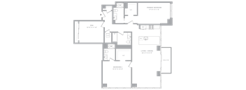 2 Bed+1Flex/3 Bath-B5A