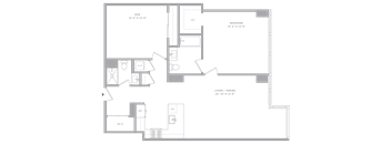 1 Bed+1Flex/2 Bath-A3F