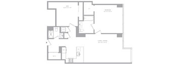 1 Bed/2 Bath Den-T6A Hudson House East