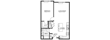1A Floor Plan at The Botanic, Carteret, NJ, 07008