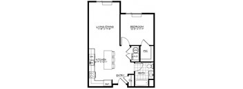 1E Floor Plan at The Botanic, Carteret
