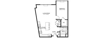 1F Floor Plan at The Botanic, New Jersey