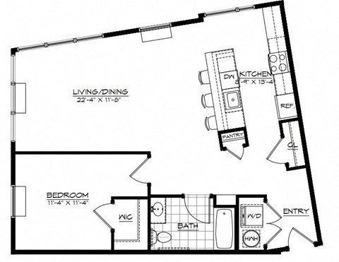 1J Floor Plan at The Botanic, Carteret, NJ