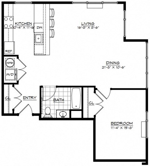 1L Floor Plan at The Botanic, Carteret, New Jersey