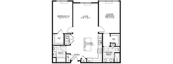 2A Floor Plan at The Botanic, Carteret