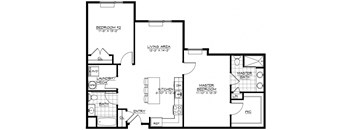 2E Floor Plan at The Botanic, Carteret, NJ