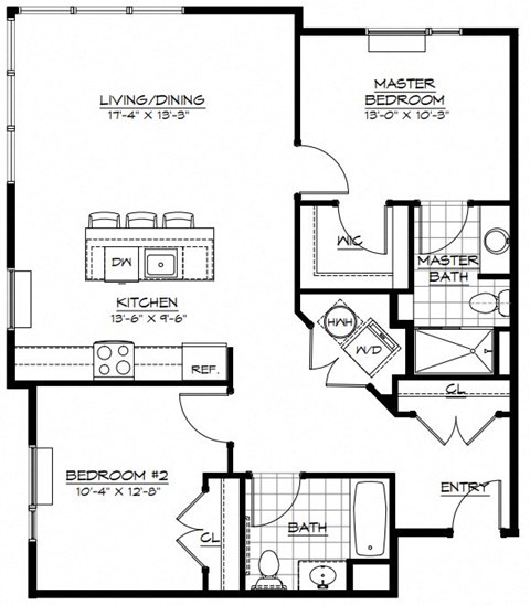 2F Floor Plan at The Botanic, Carteret, 07008