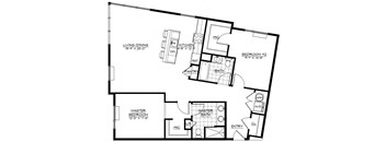 2K Floor Plan at The Botanic, New Jersey, 07008