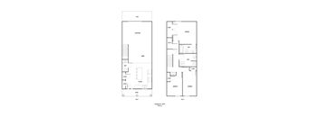 A floor plan of a two-story residential building with labeled rooms.