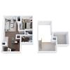 A3-L - One Bedroom One Bathroom Loft Floor Plan at The Confluence at Norwalk, Norwalk