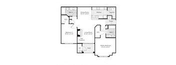 a floor plan of a two story house with a garage and a staircase