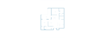 A floor plan of a house with a kitchen, living room, and bathrooms.