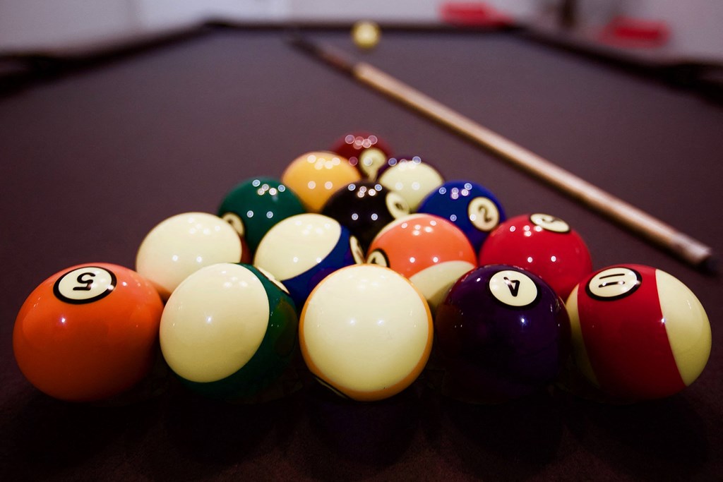 Billiards room at The Lofts at Middlesex in Middlesex NJ