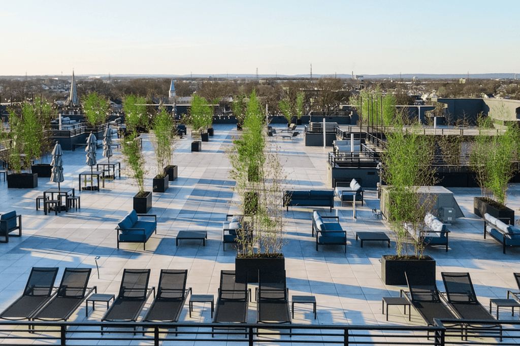 Rooftop Lounge View at The Botanic, Carteret, New Jersey