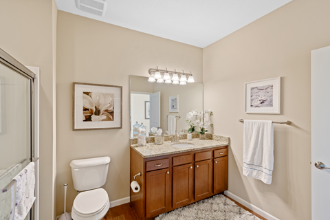 a bathroom with a toilet and a sink and a mirror