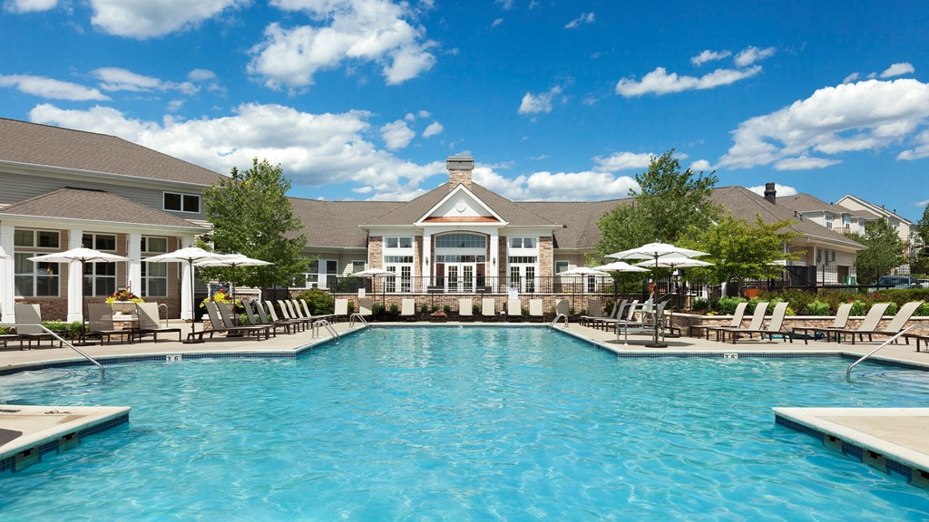 Resort Style Pool and Sundeck at The Mews at Princeton Junction
