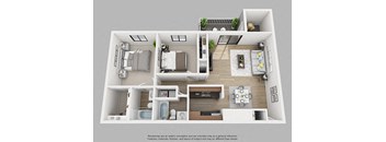 The Crest Two Bed Two bath Floor Plan at The Crest at Princeton Meadows, Plainsboro, NJ, 08536
