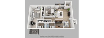 The Peake - Two Bedroom Two Bathroom Floor Plan at The Crest at Princeton Meadows, Plainsboro