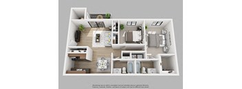 The Ridge - Two Bedrooms Two Bathrooms Floor Plan  at The Crest at Princeton Meadows, New Jersey, 08536