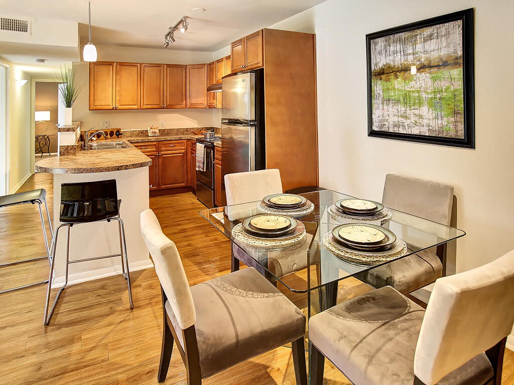 Elegant Dining Room at The Crest at Princeton Meadows, Plainsboro
