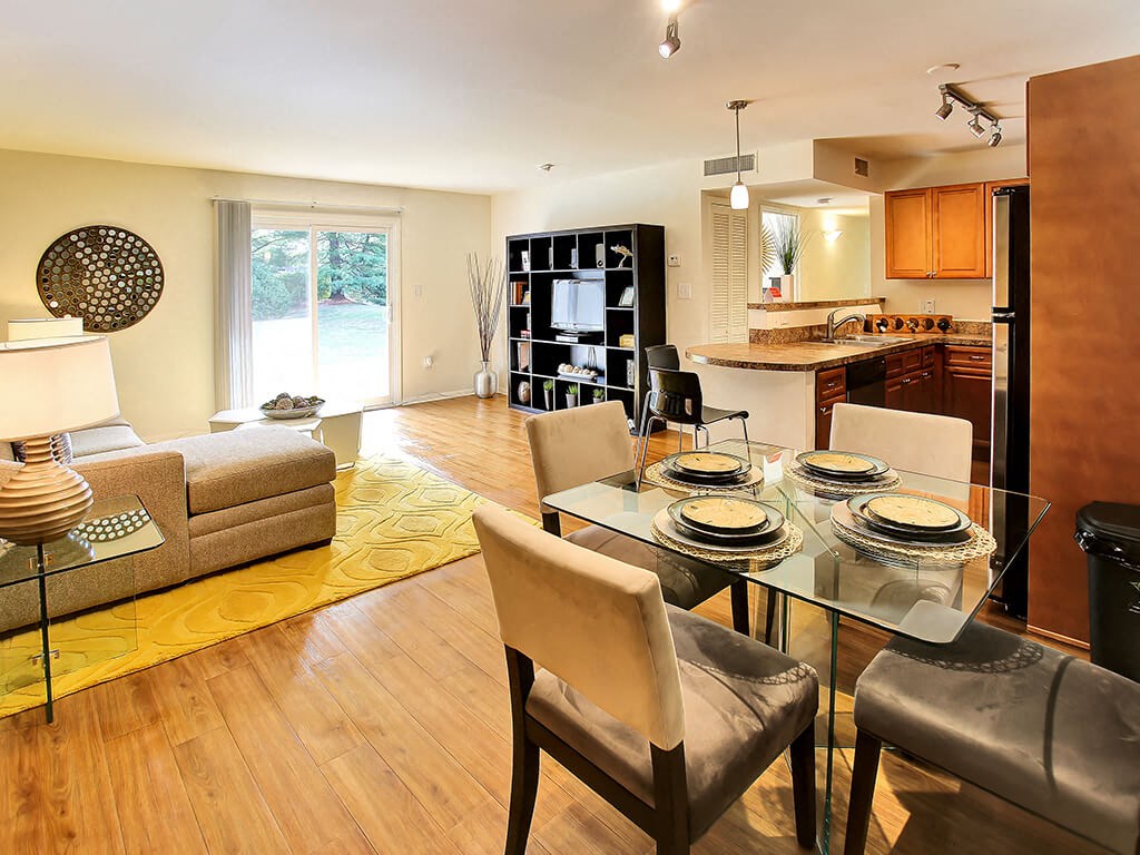 Living Room Come Dining Area at The Crest at Princeton Meadows, Plainsboro, New Jersey
