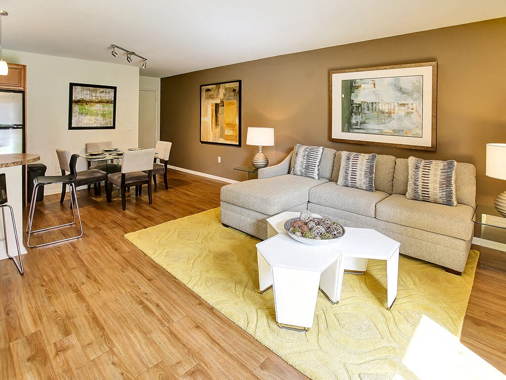 Modern Living Room at The Crest at Princeton Meadows, Plainsboro, 08536