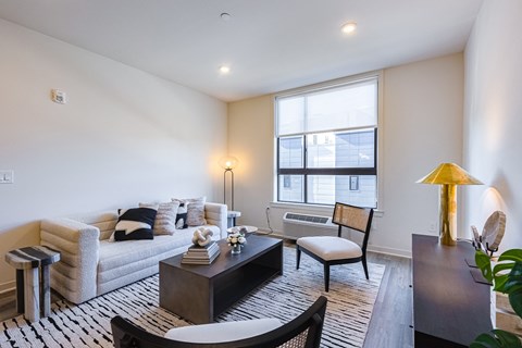The Botanic Luxury Apartments for Rent in Carteret NJ - Spacious Living Room with Oversized Windows