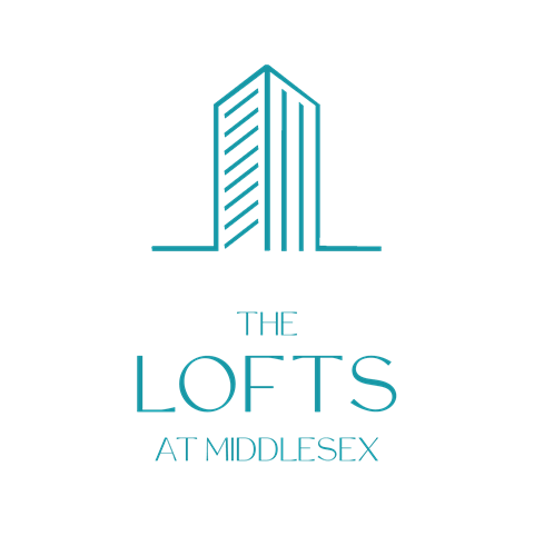 A graphic of a building with the text "The Lofts at Middlesex" below it.