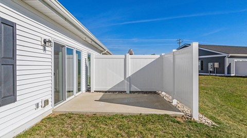 Private fenced backyard at Florence, KY rental home