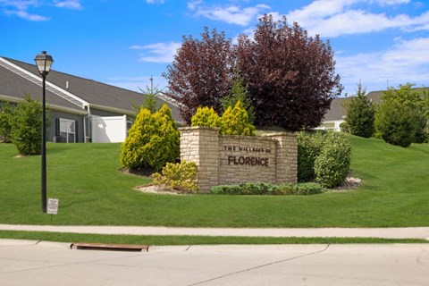 Welcome sign at The Villages of Florence and Weaver Mill
