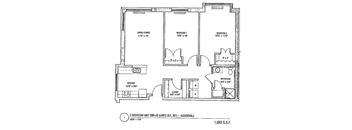 the floor plan of the second level of the house showing the bedrooms and bathrooms