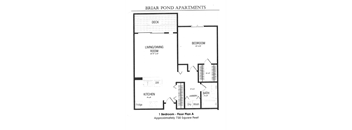 a floor plan of a house with two bedrooms and a bathroom