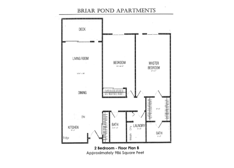 the floor plan of the bridal pond apartments