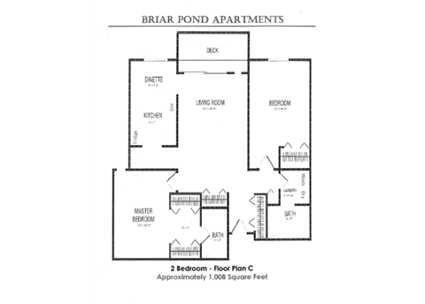 a floor plan for a home with two bedrooms and a baths