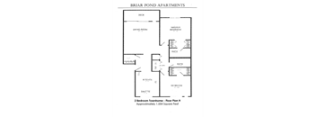 the floor plan of the bridal pond apartments
