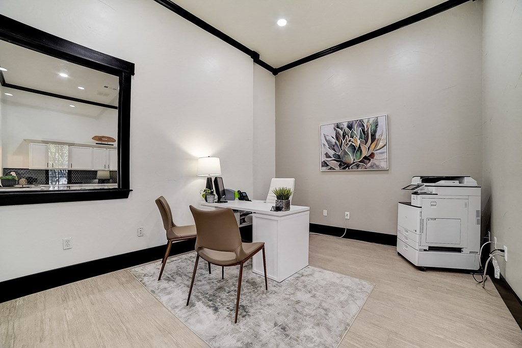 the preserve at ballantyne commons office space with desk and printer