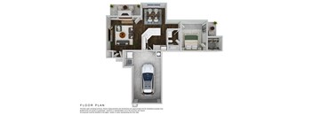 the floor plan of the villas at the falls apartments