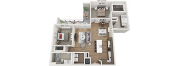 a 2400 sq ft floor plan with a bedroom and a living room