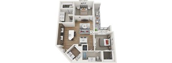 a 2 bedroom192 sq ft floor plan