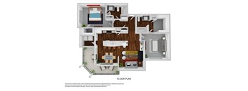 a floor plan of a home with a bedroom and a living room
