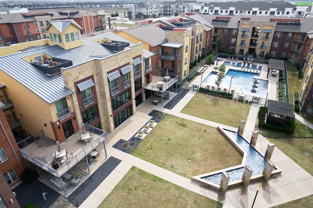 an aerial view of the residences at town center apartments